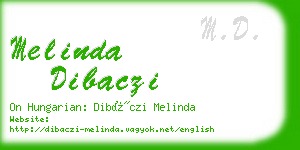 melinda dibaczi business card